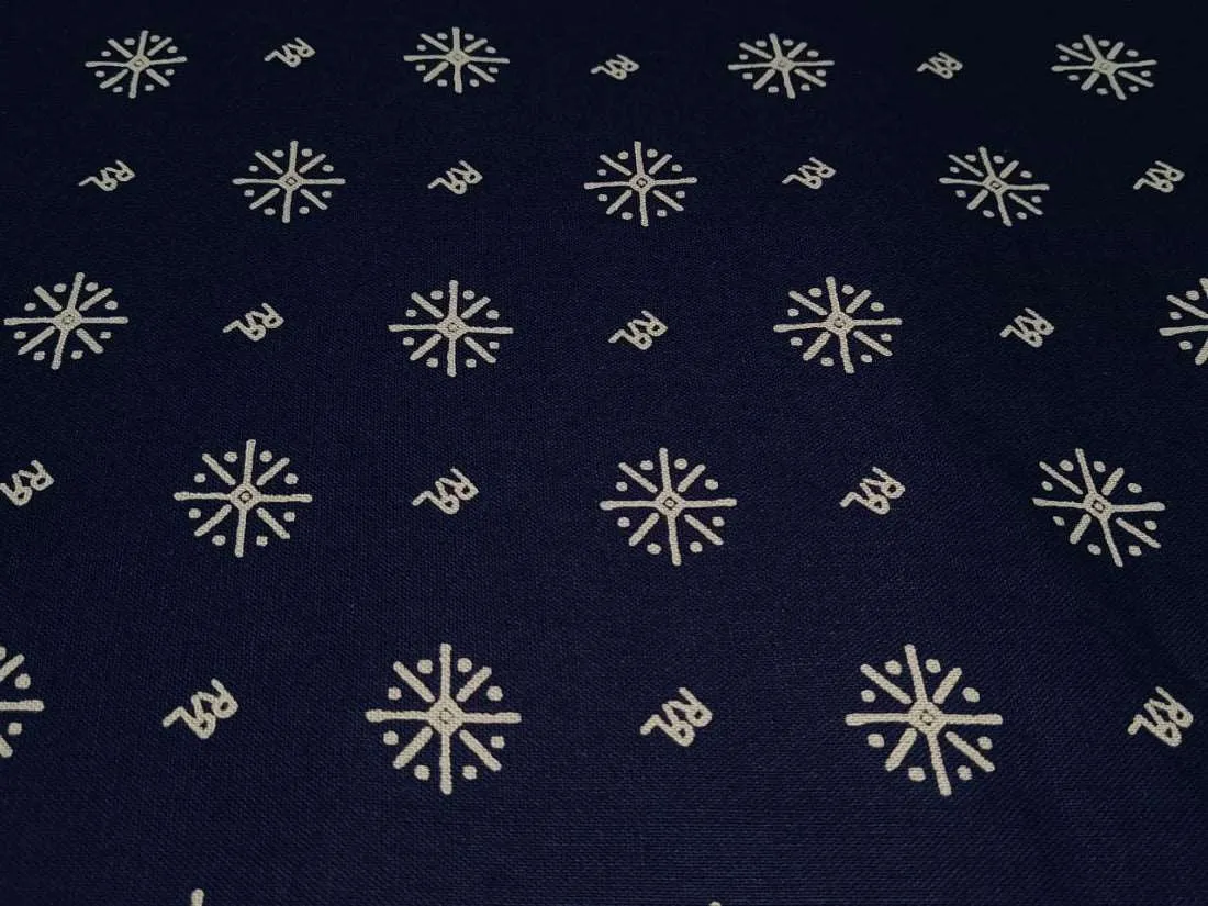 100% cotton flex print navy 58" by the yard[12165]