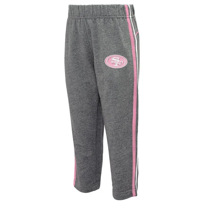 49ers Girl Pink & Gray Fleece Set