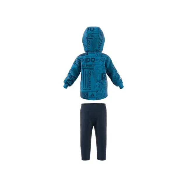 Adidas Infant Training Graphic Fleece Jogger Set Suits Blue/Navy