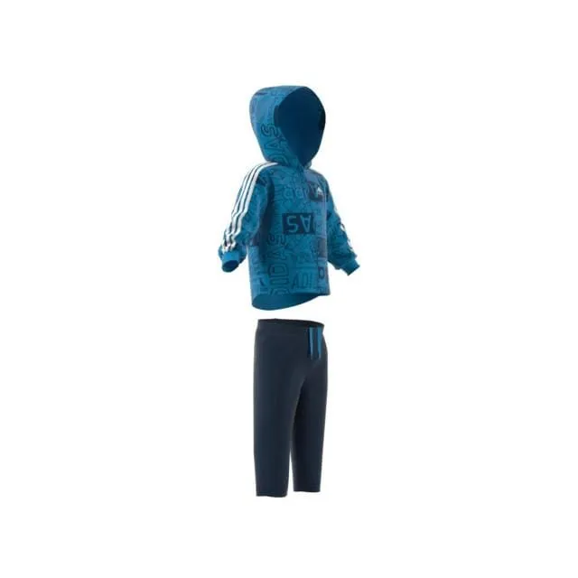 Adidas Infant Training Graphic Fleece Jogger Set Suits Blue/Navy