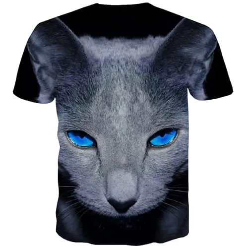 Animal T shirts Men Cat T-shirts 3d Eye Tshirt Printed Terror Tshirts Cool Hip Hop T-shirts Graphic Short Sleeve Hip hop Unisex