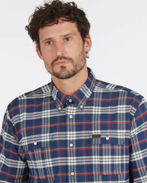 Barbour Barton Coolmax Performance Buttondown Collar Shirt in Navy