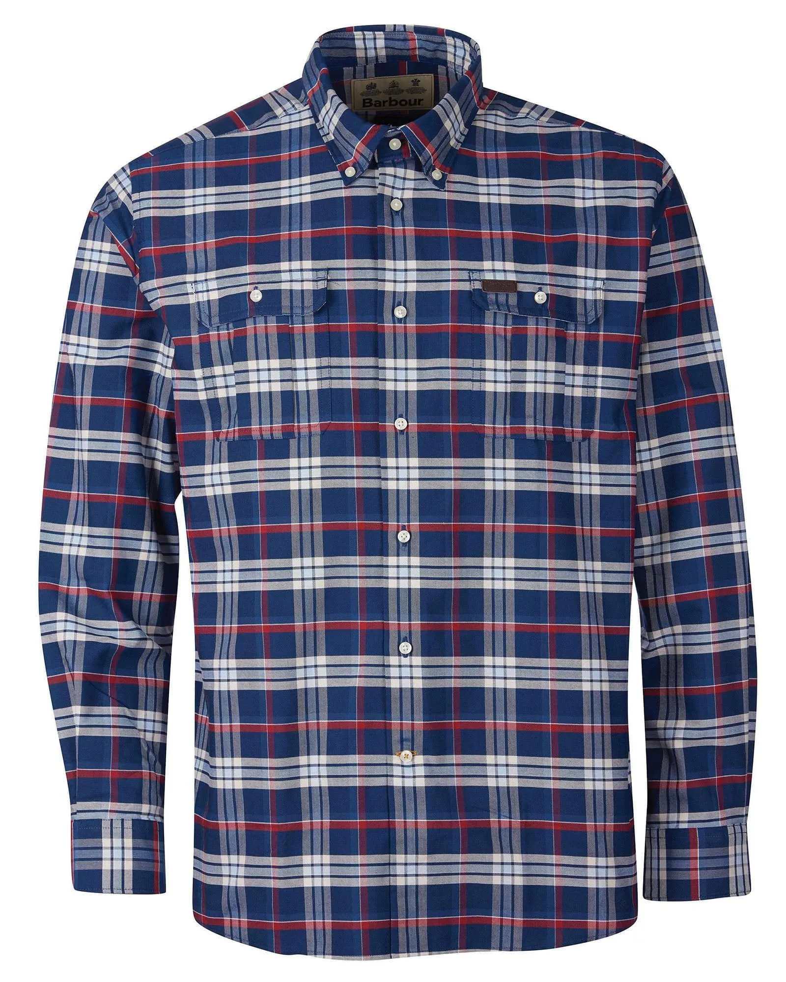 Barbour Barton Coolmax Performance Buttondown Collar Shirt in Navy