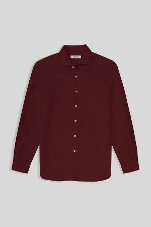 basic linen shirt red wine