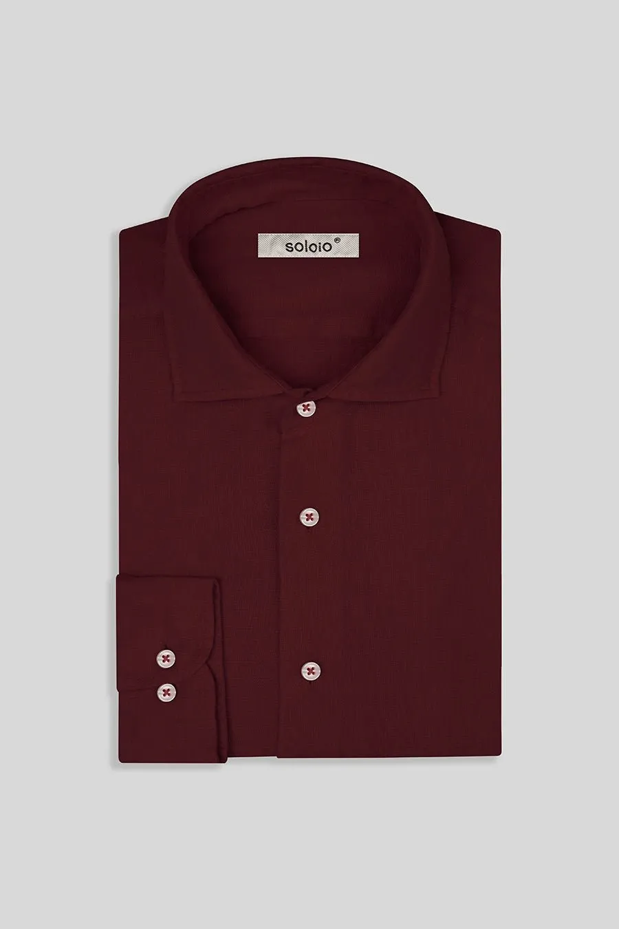 basic linen shirt red wine