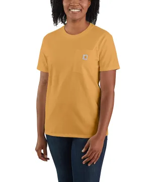 Carhartt Women’s WK87 Short Sleeve Pocket T-Shirt - Golden Oak