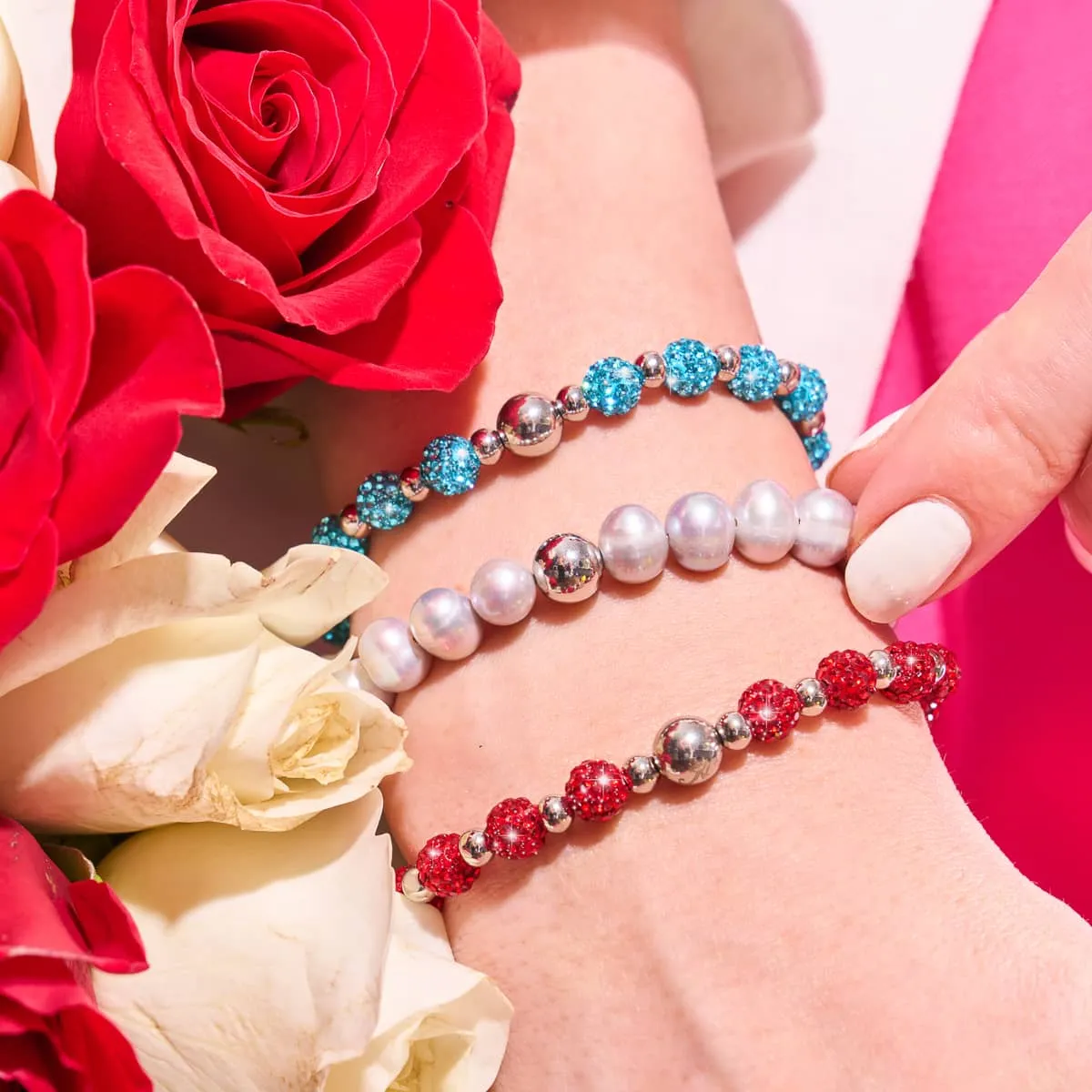 Cherry Sparkle | Crystal Kikiballa Bracelet