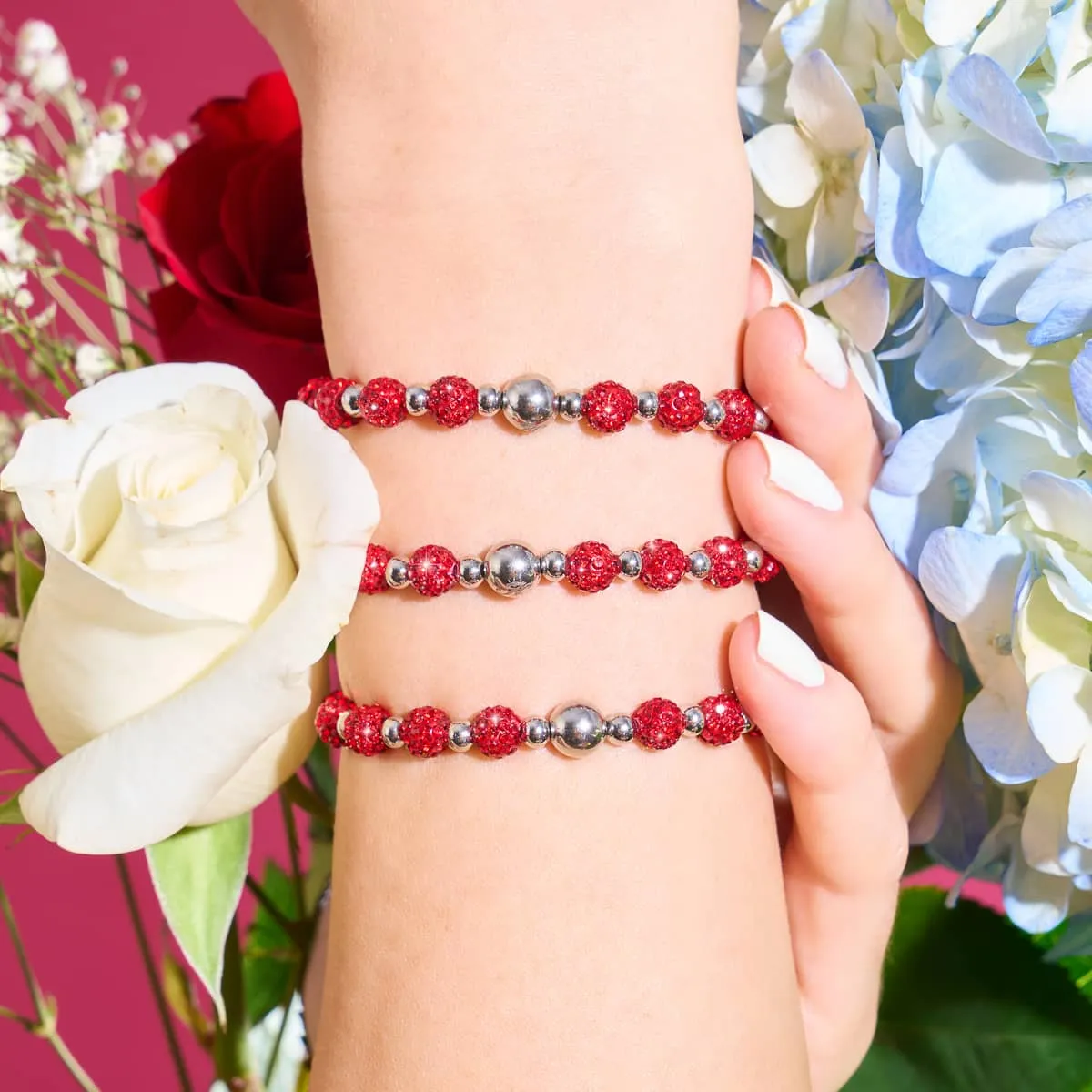 Cherry Sparkle | Crystal Kikiballa Bracelet