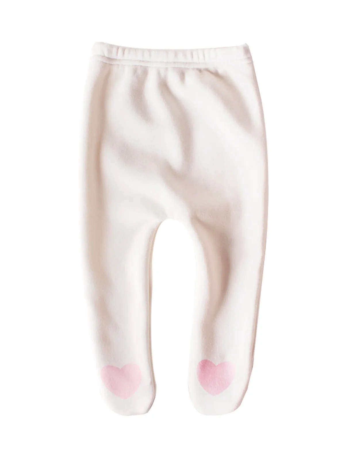 Cute Baby Girl Love Heart Fleece-lined Panty-hose