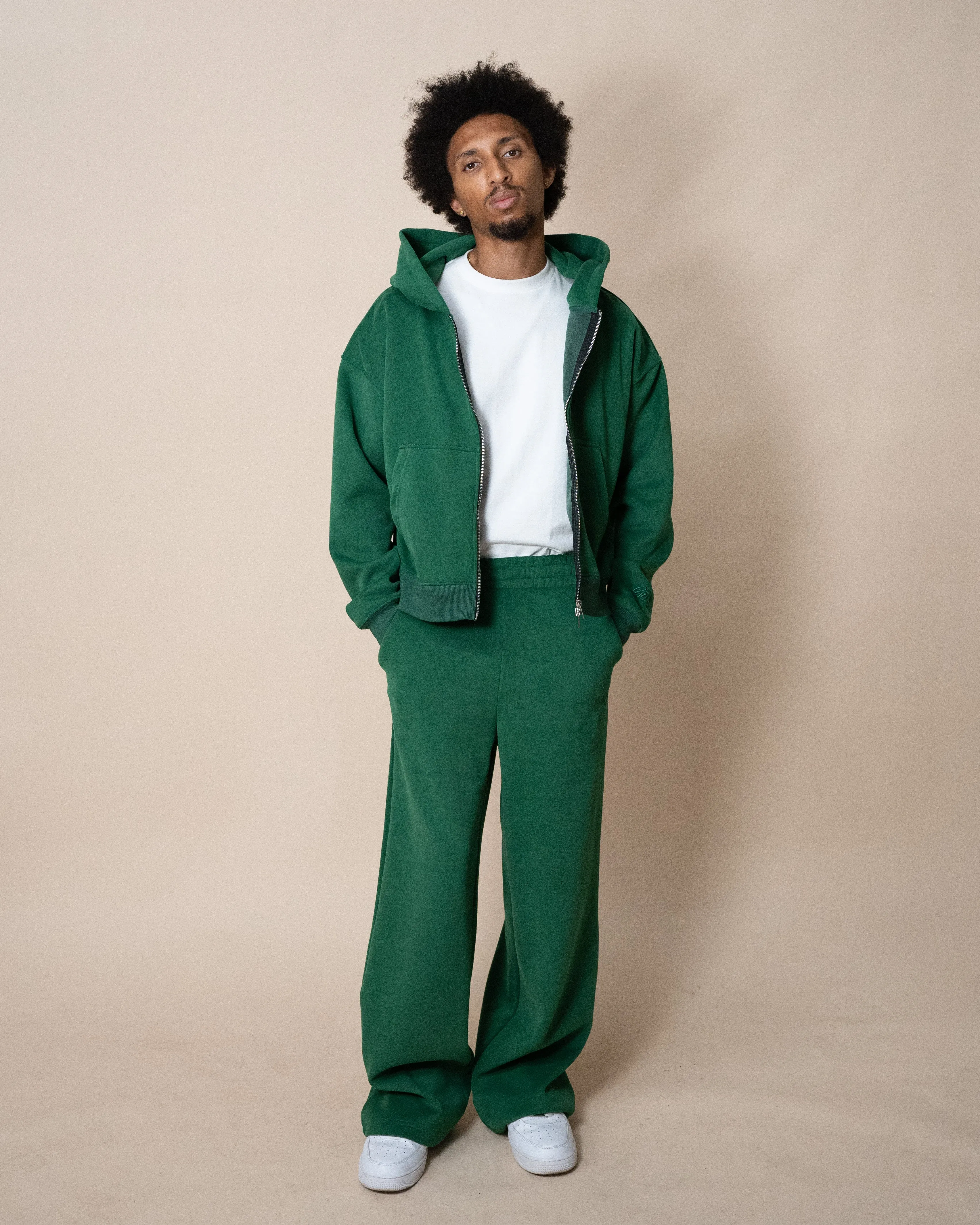 EPTM PERFECT BAGGY FLEECE PANTS - HUNTER GREEN