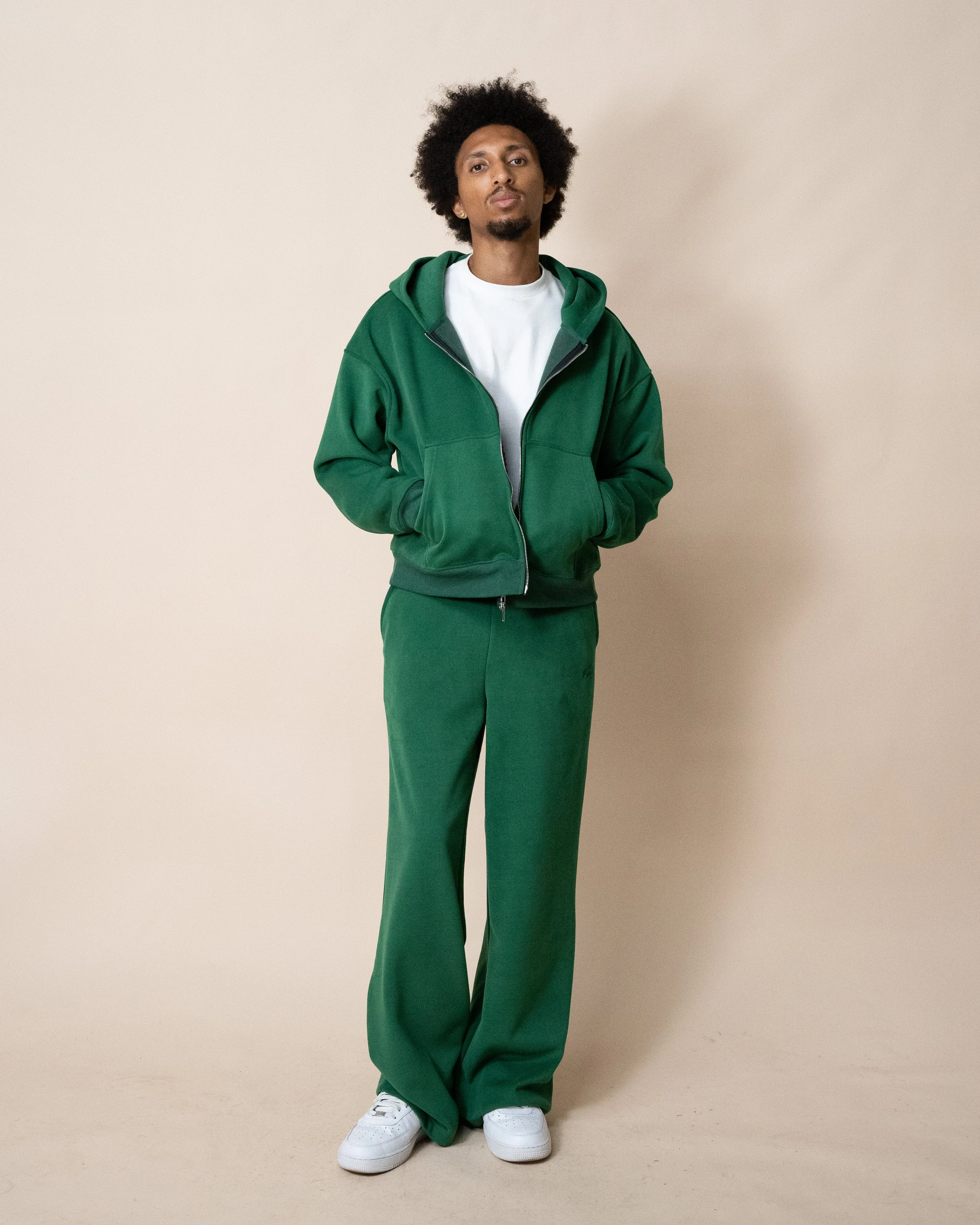 EPTM PERFECT BAGGY FLEECE PANTS - HUNTER GREEN