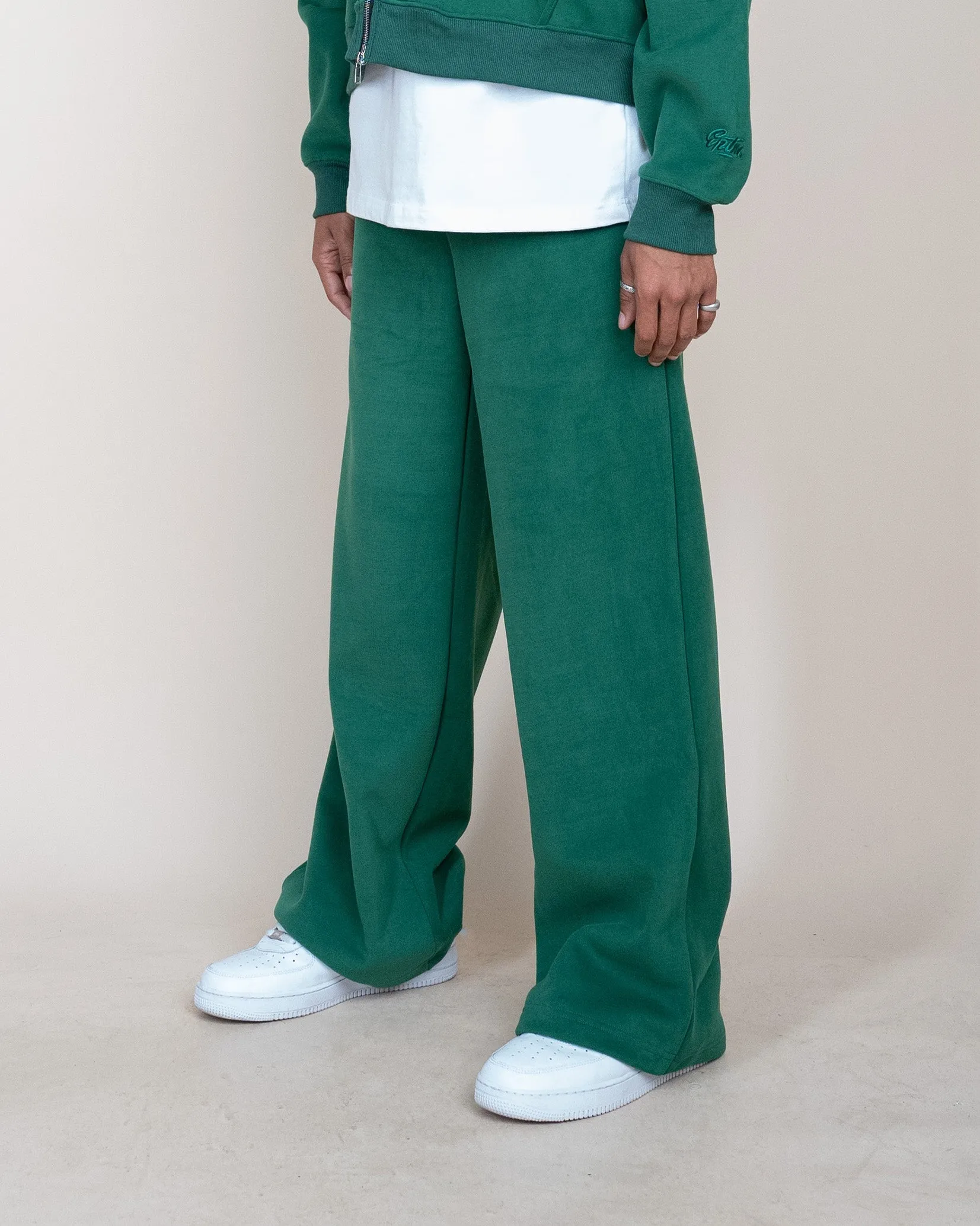 EPTM PERFECT BAGGY FLEECE PANTS - HUNTER GREEN