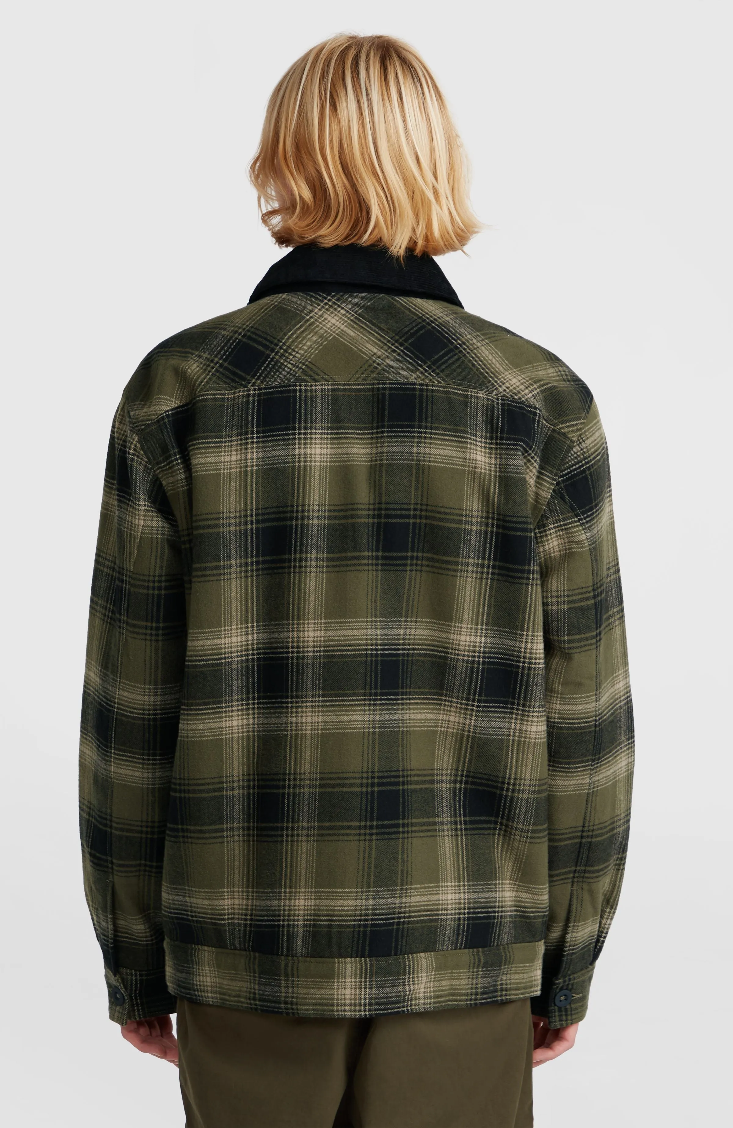 Fleece-Lined Jacket | Green Check Small