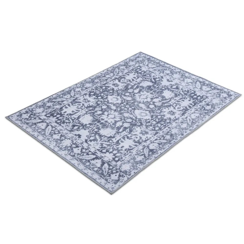 Floor Rugs Large 120x170 Area Rug Vintage Carpet Mat Soft Blue Bedroom