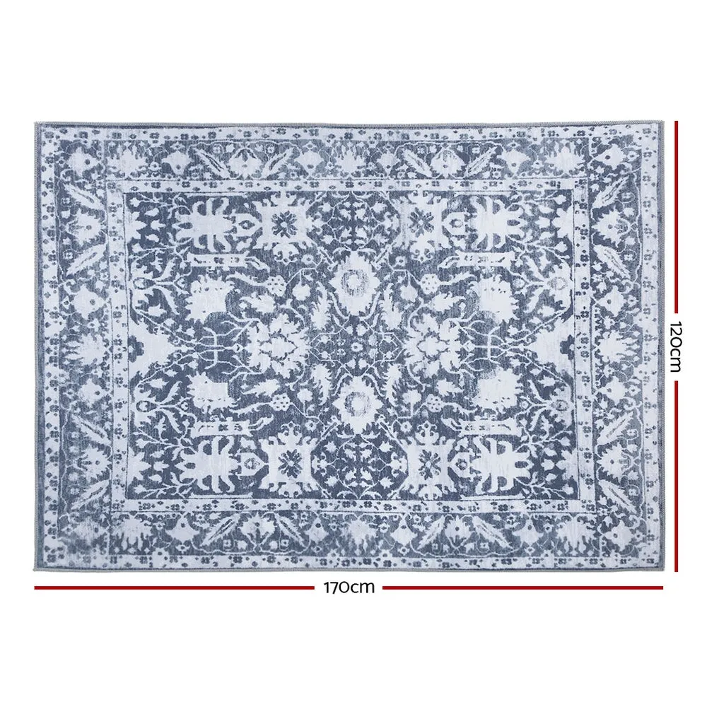 Floor Rugs Large 120x170 Area Rug Vintage Carpet Mat Soft Blue Bedroom