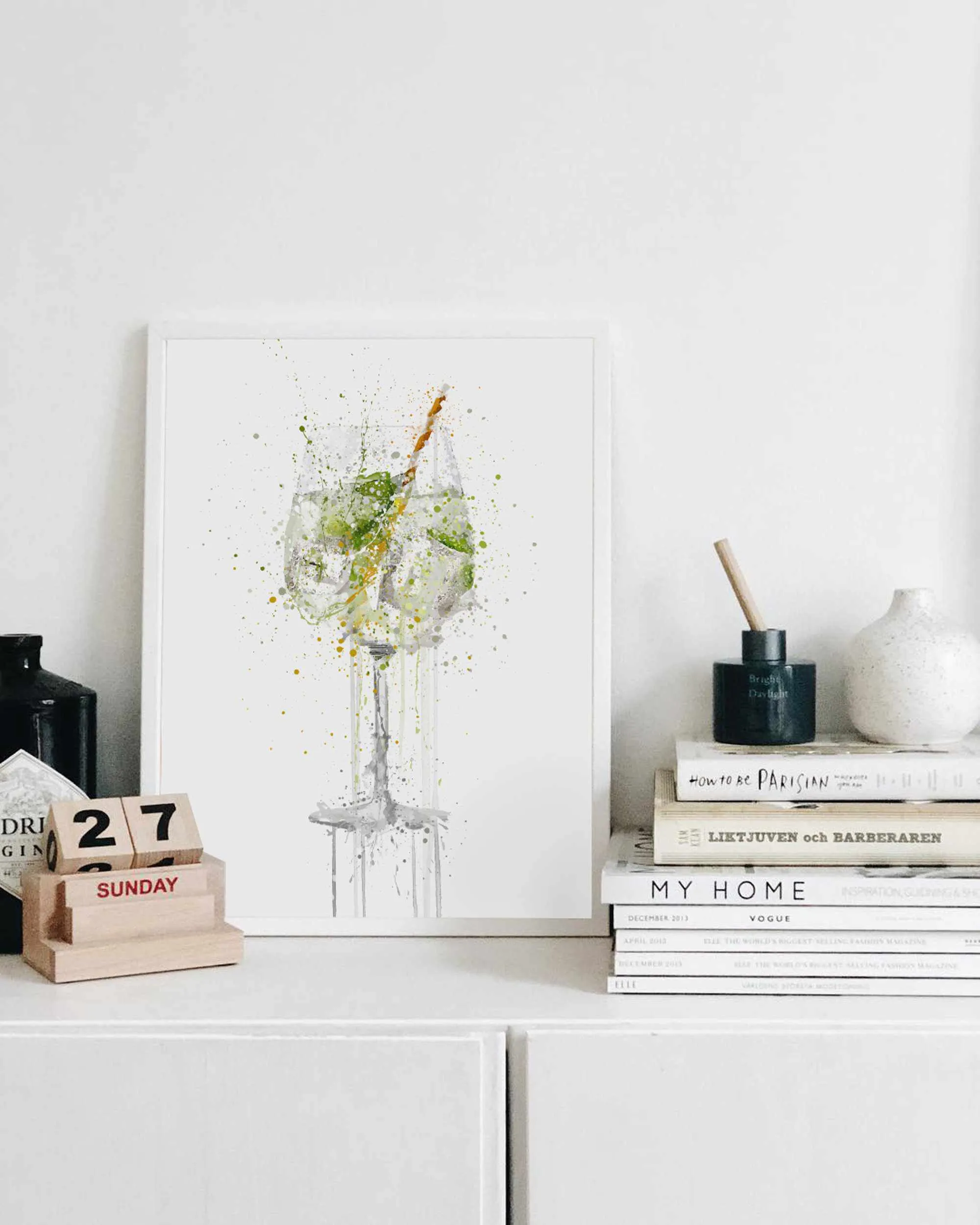 Gin and Tonic 'Goblet' Wall Art Print