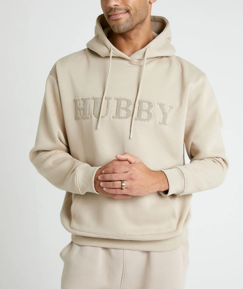 Hubby Teddy Hoodie - Stone