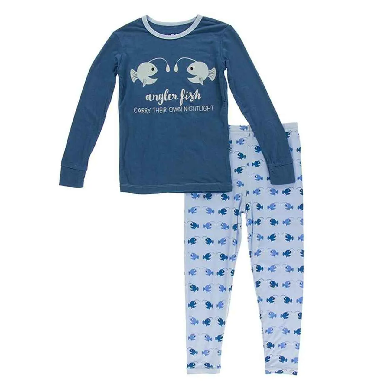 KicKee Pants Pond Angler Fish Zippered Footie Pajama