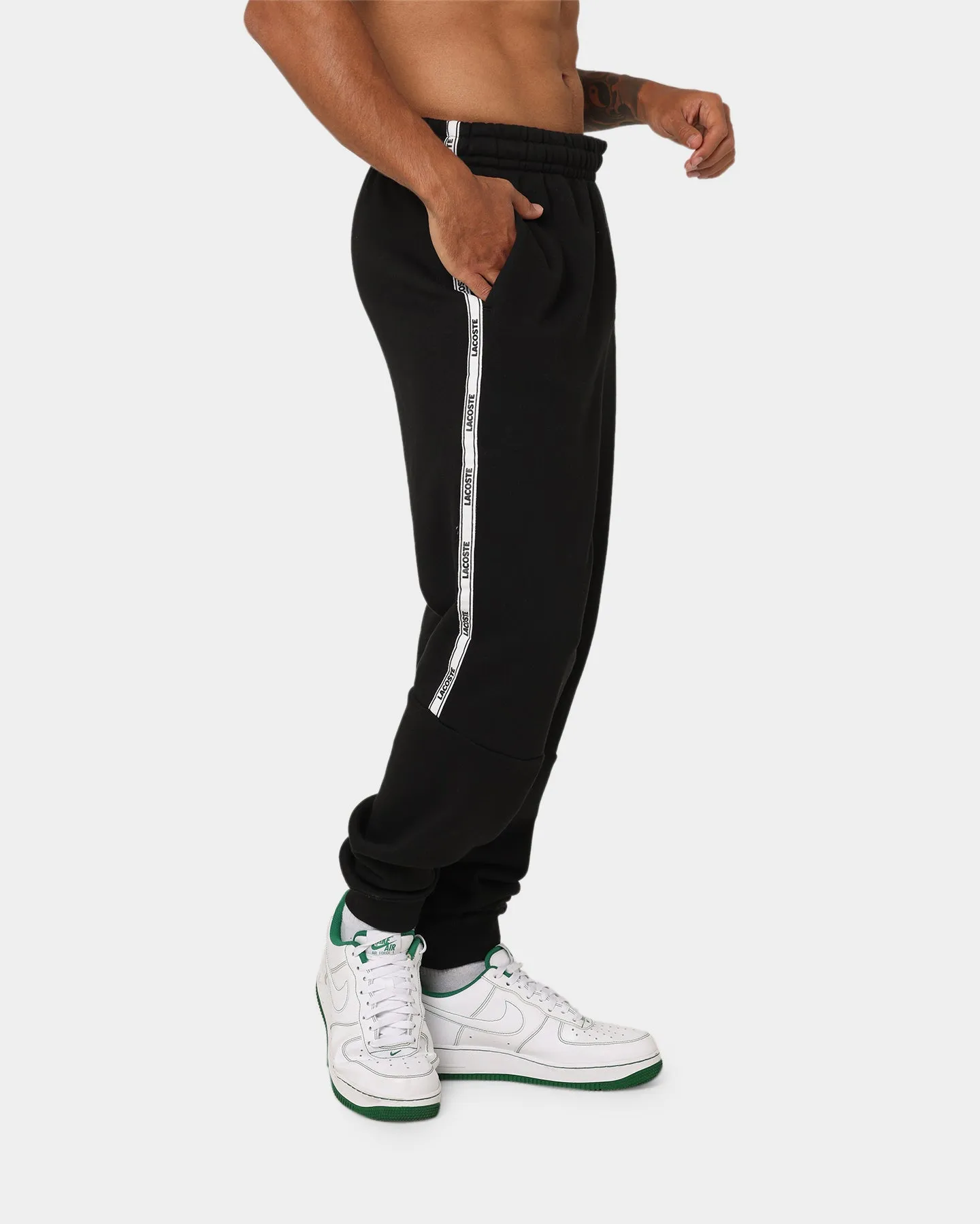 Lacoste Lifestyle Side Tape Pants Black