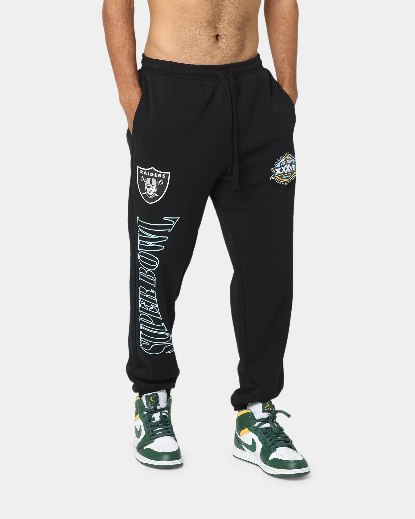 Majestic Athletic Las Vegas Raiders League Champ Track Pants Faded Black