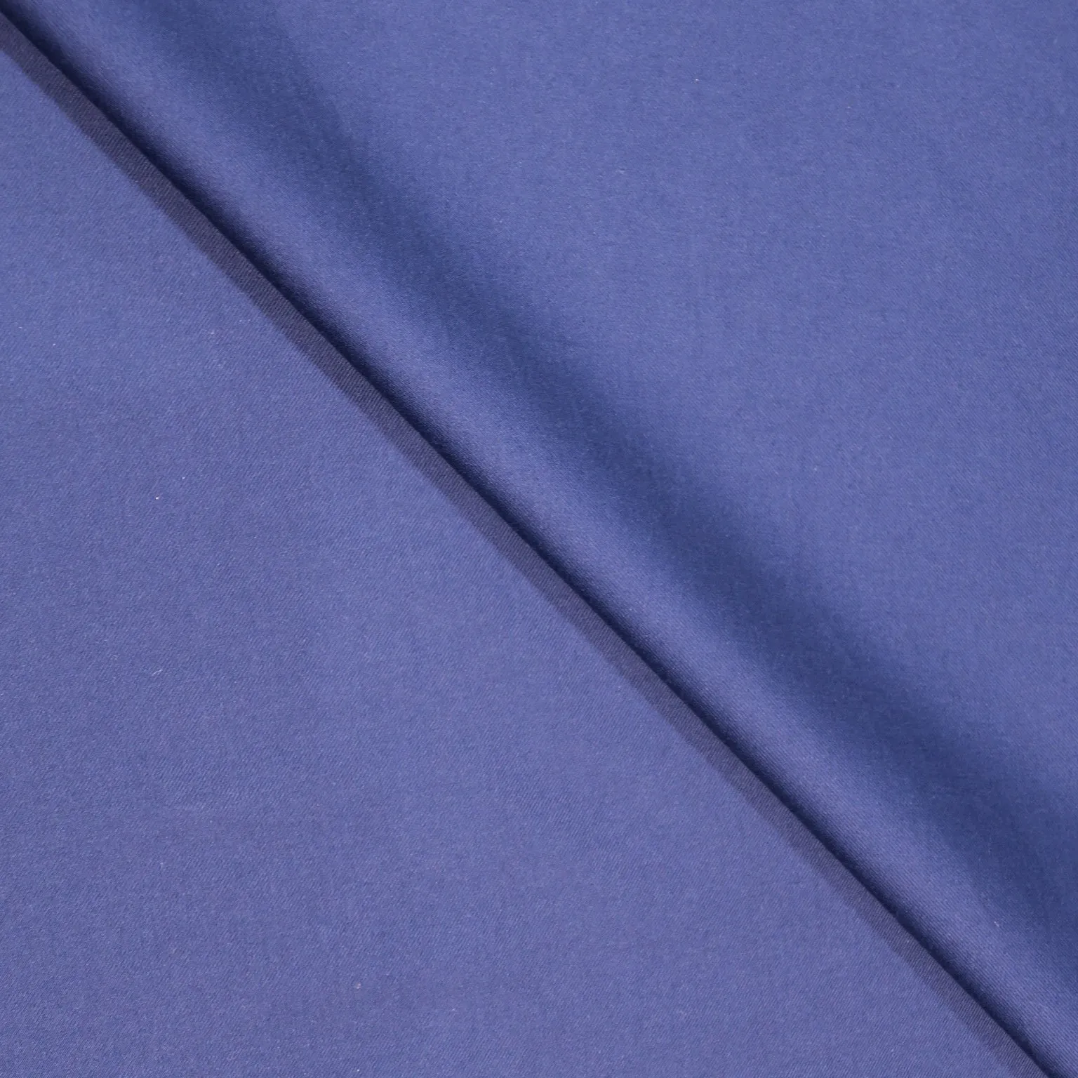 Medium Blue Solid Luxury Cotton with Cashmere Holland & Sherry Fabric