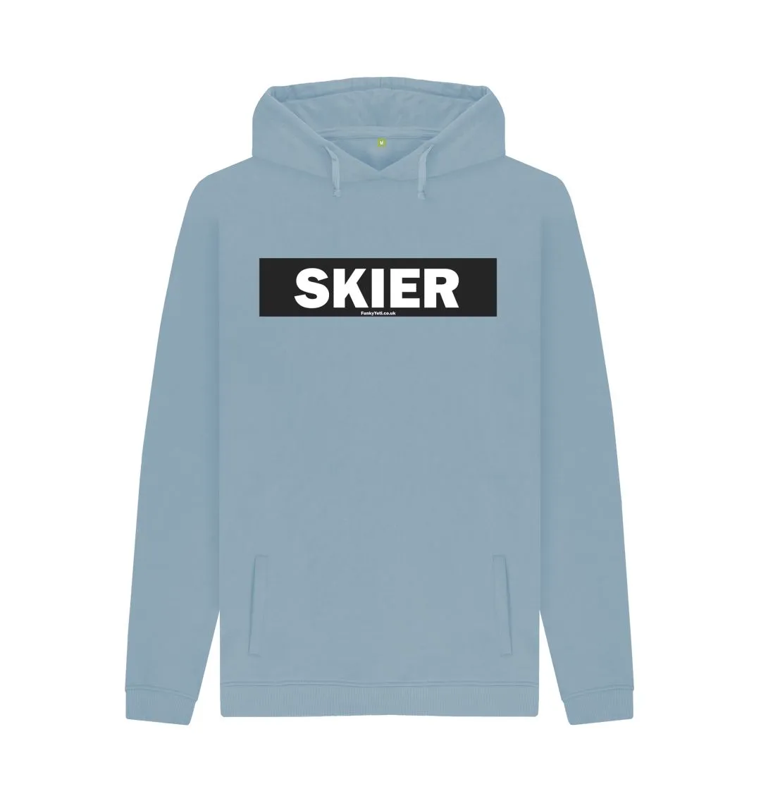 Men's Skier Censor Bar Organic Pullover Hoodie