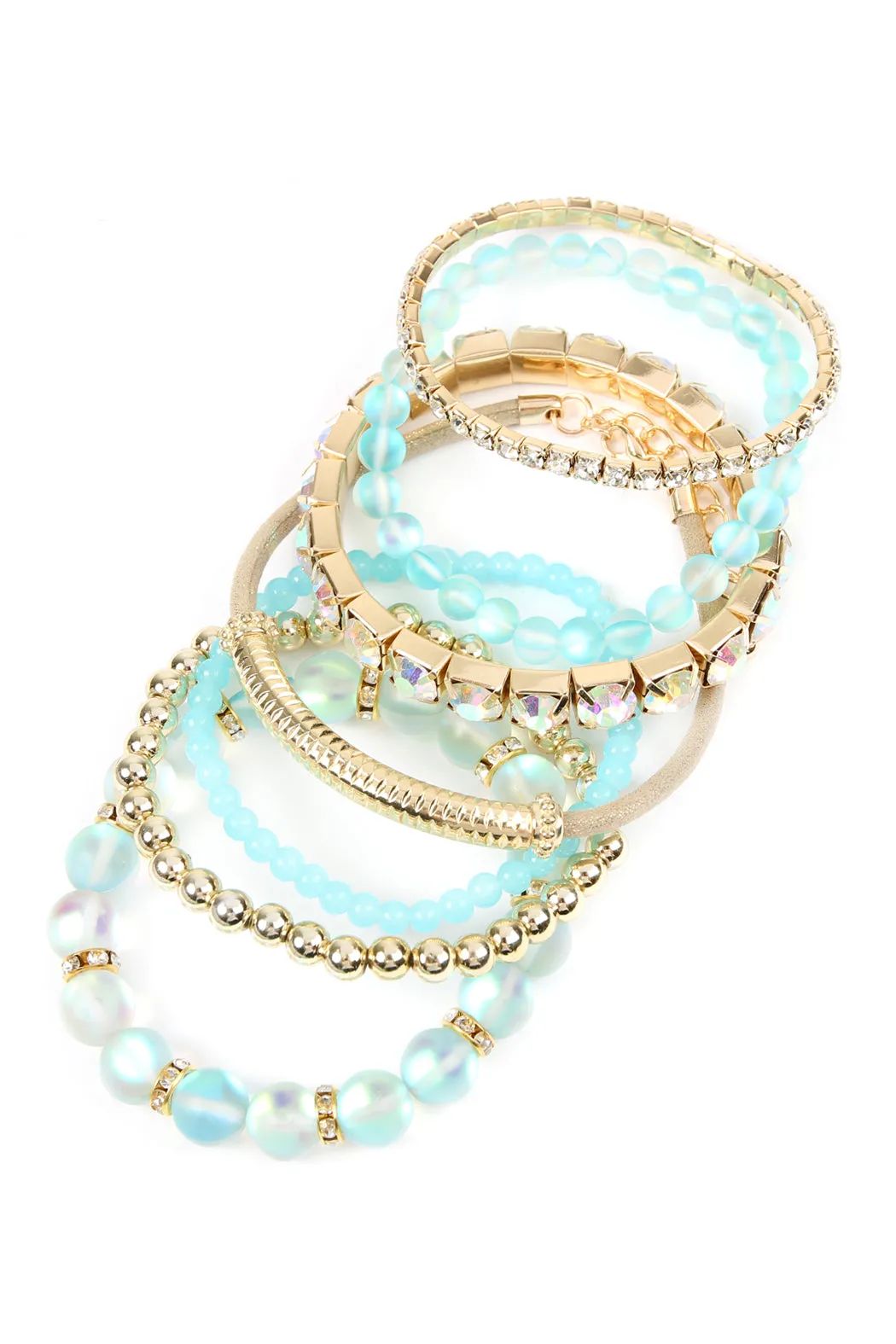 MERMAID GLASS STRETCH BRACELET SET