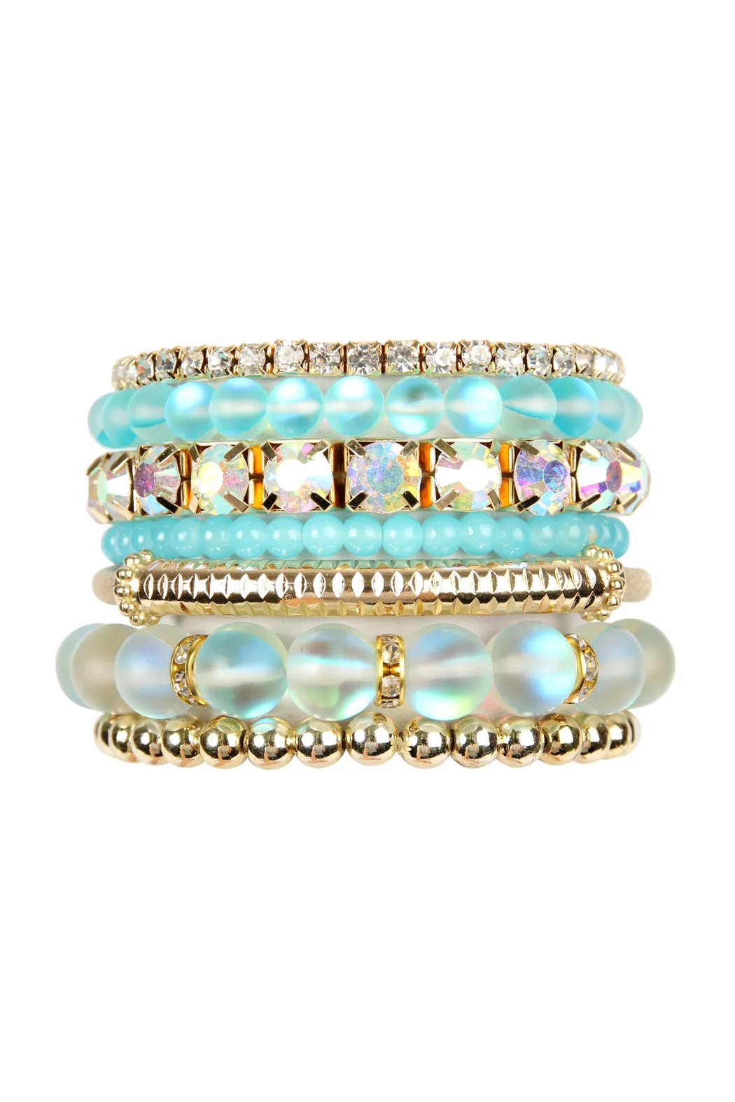 MERMAID GLASS STRETCH BRACELET SET