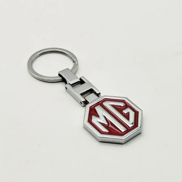 MG Metal Keychain Keyring - Red - Key Chain Ring For Keys