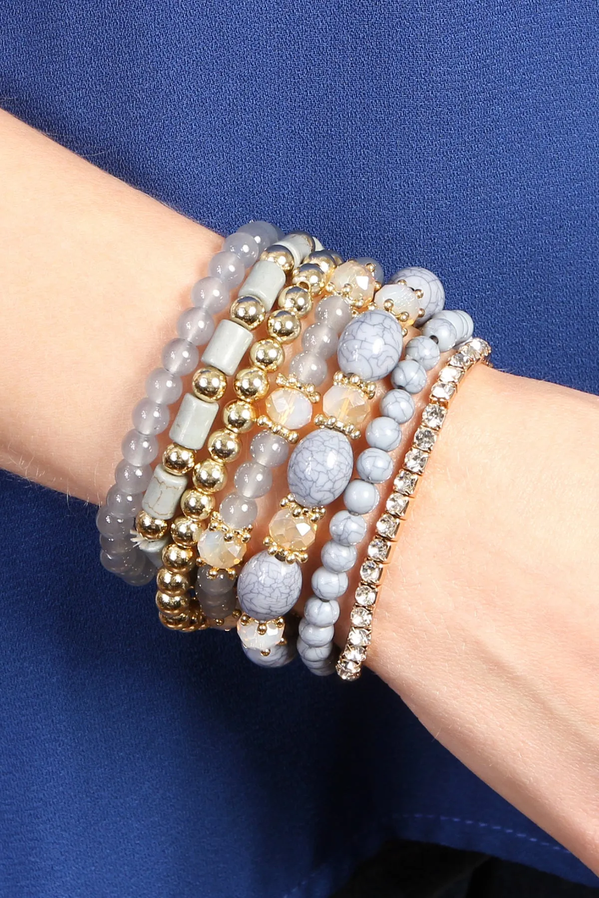 MULTIBEAD STACKABLE BRACELET/6PCS