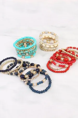 MULTIBEAD STACKABLE BRACELET/6PCS