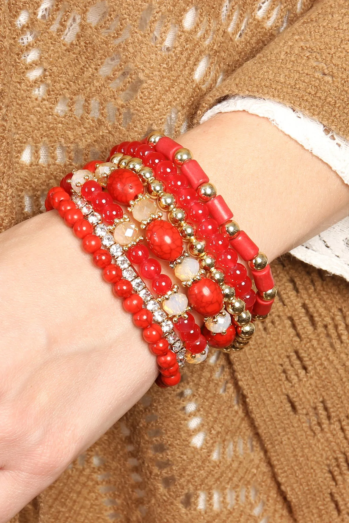 MULTIBEAD STACKABLE BRACELET/6PCS