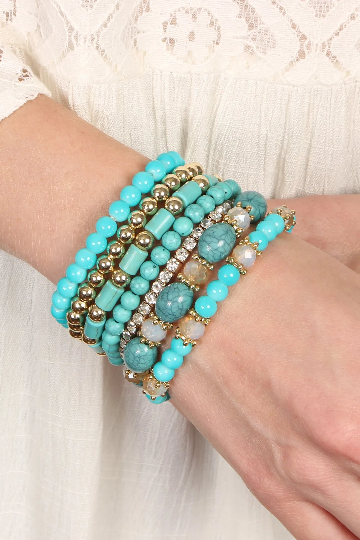 MULTIBEAD STACKABLE BRACELET/6PCS