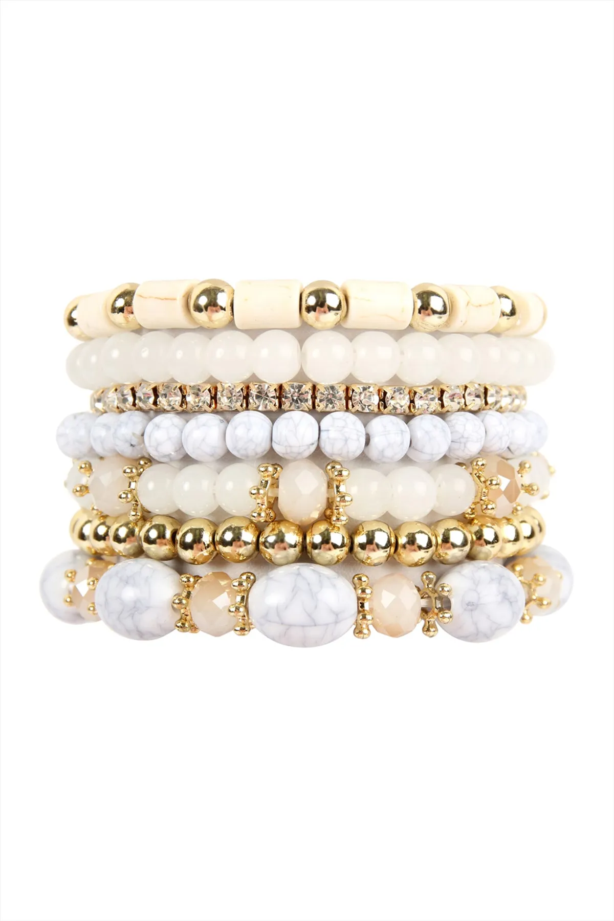 MULTIBEAD STACKABLE BRACELET/6PCS