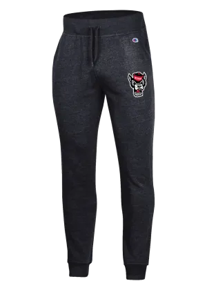 NC State Wolfpack Champion Women's Heathered Black Triumph Fleece Sweatpants