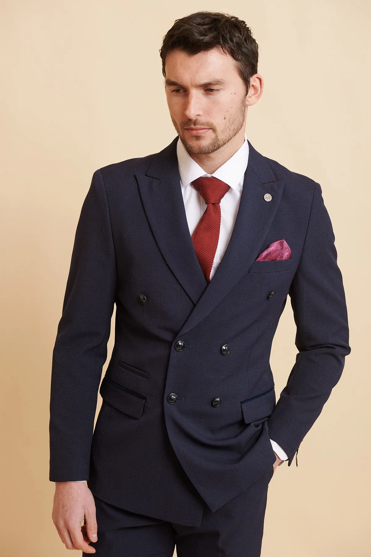 Official West Ham United Club Suit | BROMLEY Navy Double Breasted Suit