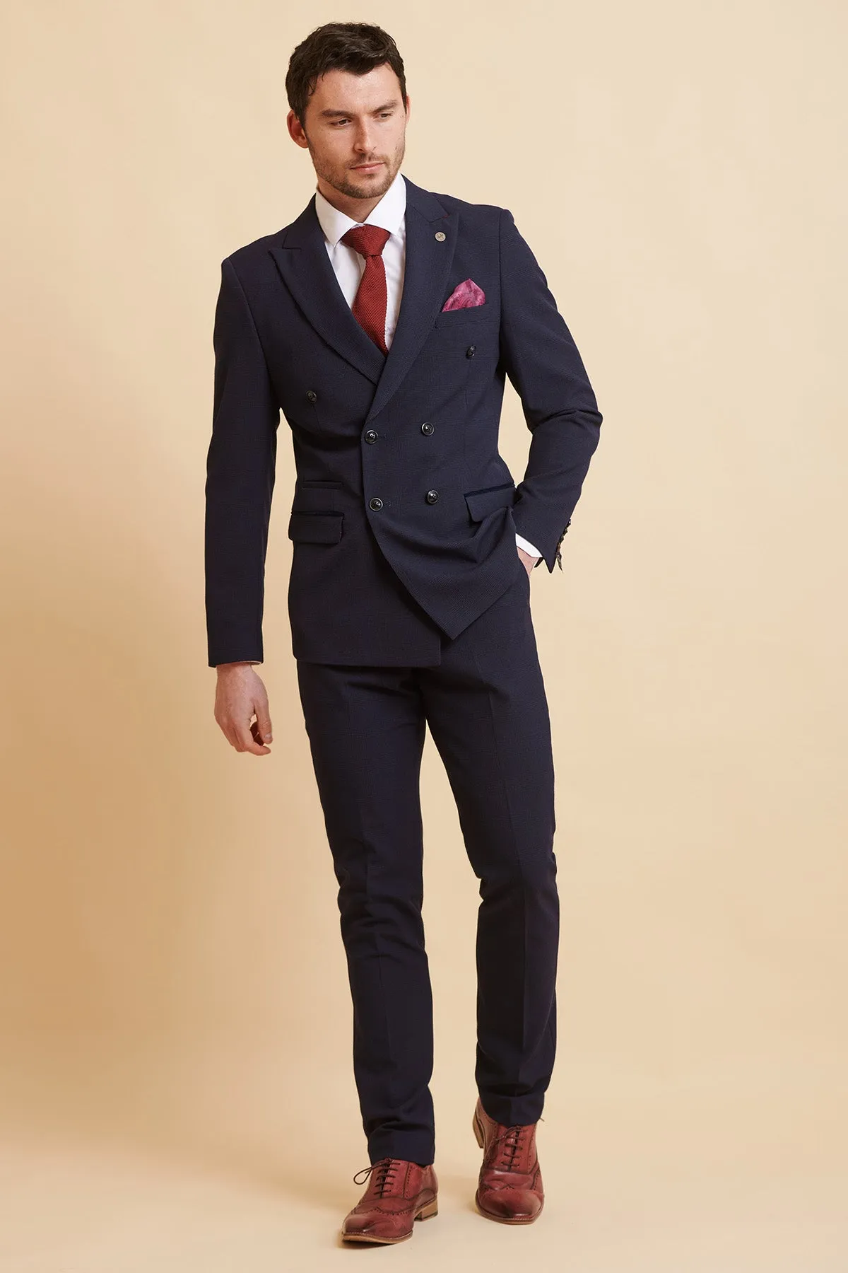 Official West Ham United Club Suit | BROMLEY Navy Double Breasted Suit