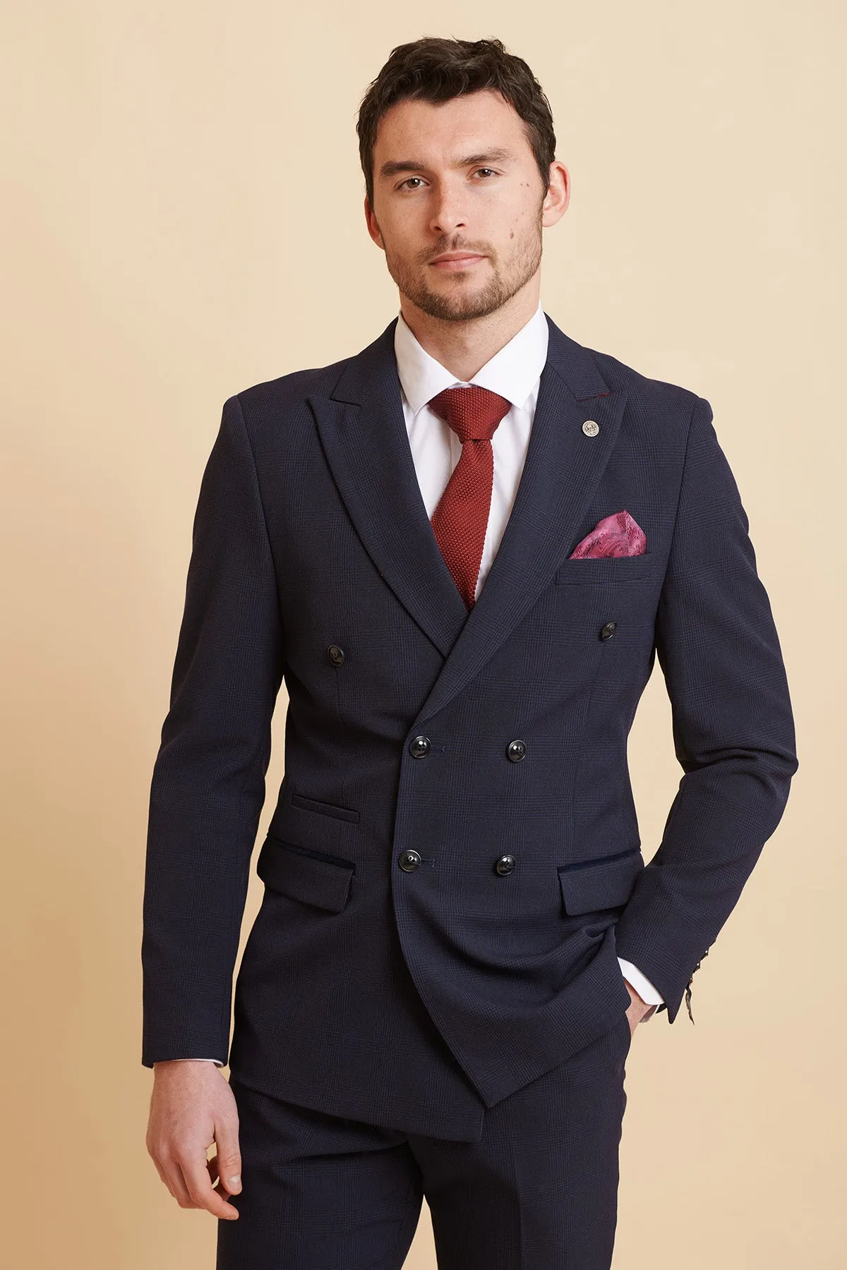 Official West Ham United Club Suit | BROMLEY Navy Double Breasted Suit