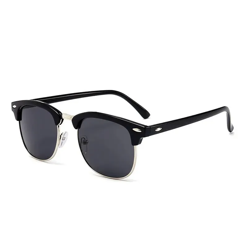 Outdoor Half Frame Retro Polarized Sunglasses