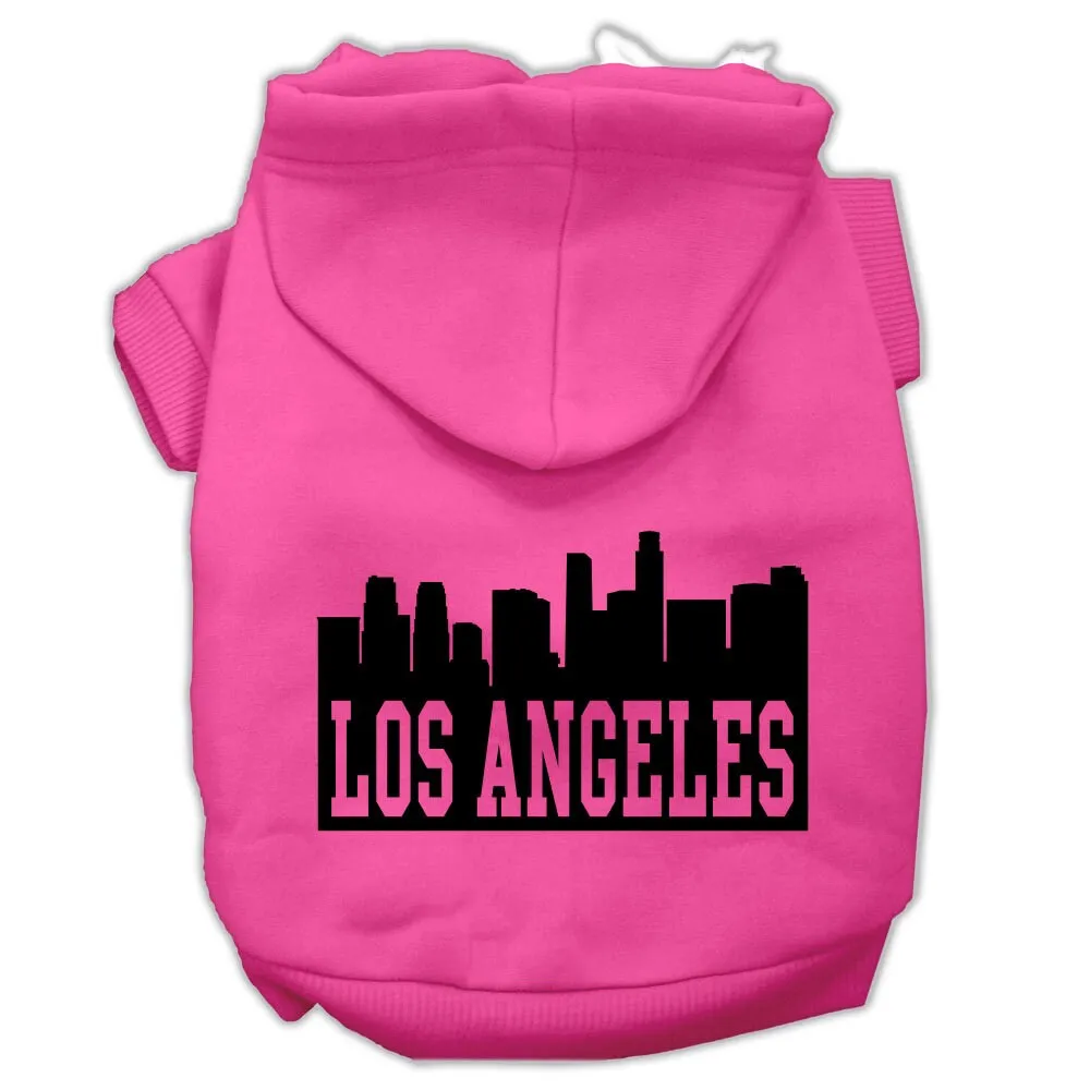 Pet Dog & Cat Hoodie Screen Printed, "Los Angeles Skyline"