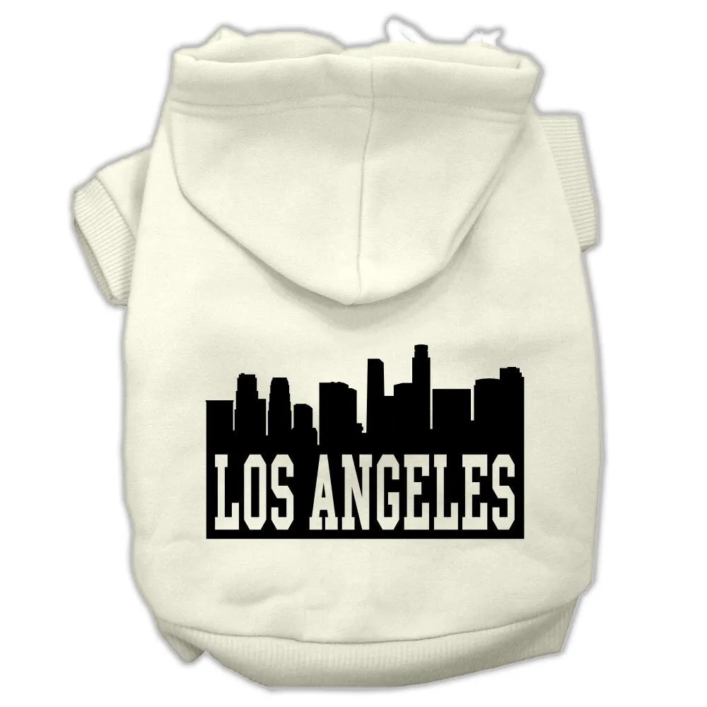 Pet Dog & Cat Hoodie Screen Printed, "Los Angeles Skyline"