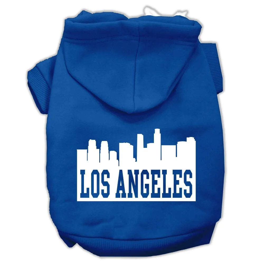 Pet Dog & Cat Hoodie Screen Printed, "Los Angeles Skyline"