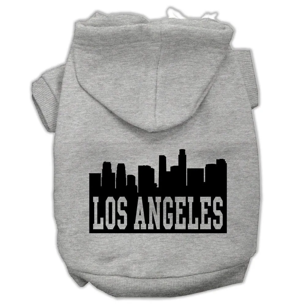 Pet Dog & Cat Hoodie Screen Printed, "Los Angeles Skyline"