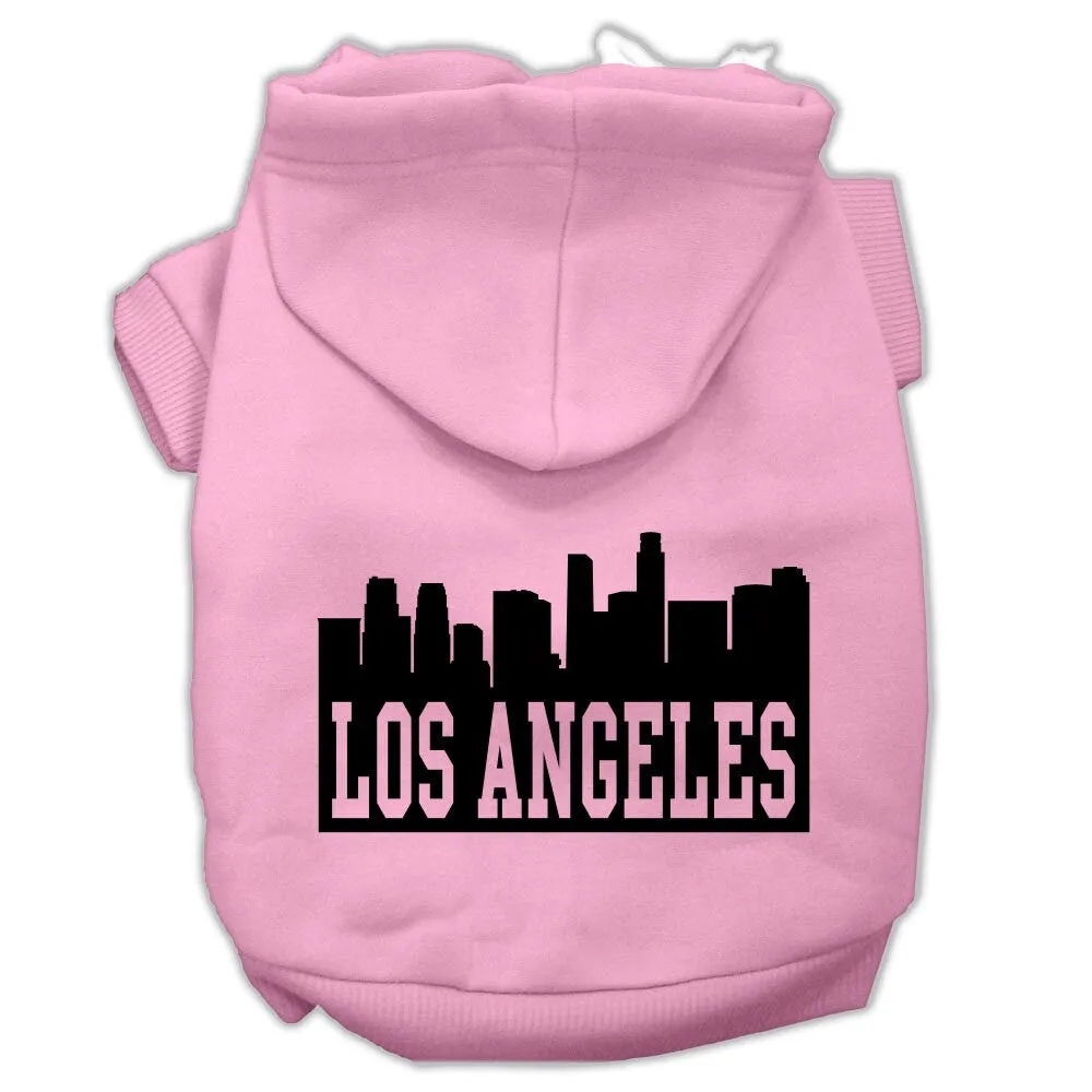 Pet Dog & Cat Hoodie Screen Printed, "Los Angeles Skyline"