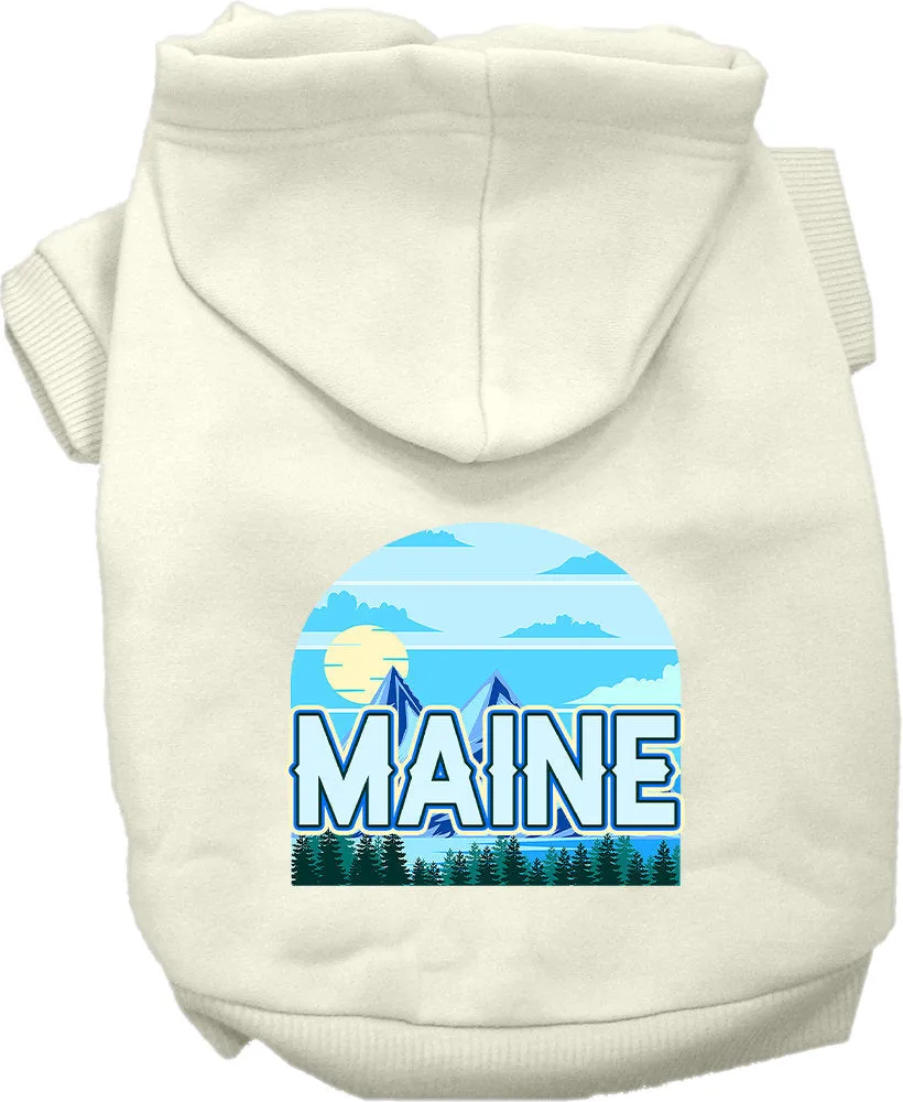 Pet Dog & Cat Screen Printed Hoodie for Medium to Large Pets (Sizes 2XL-6XL), "Maine Trailblazer"