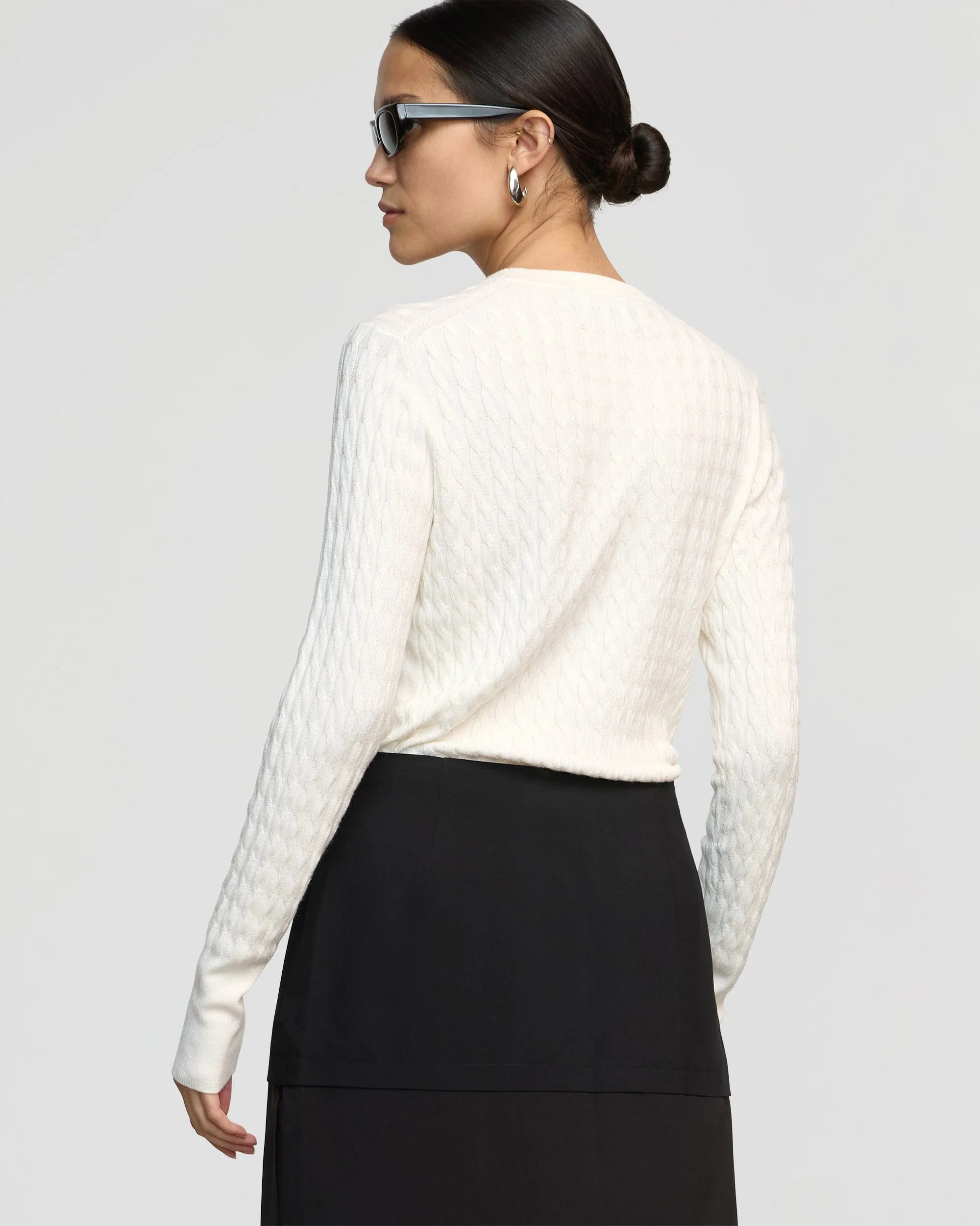 Rania Lightweight Cable Sweater