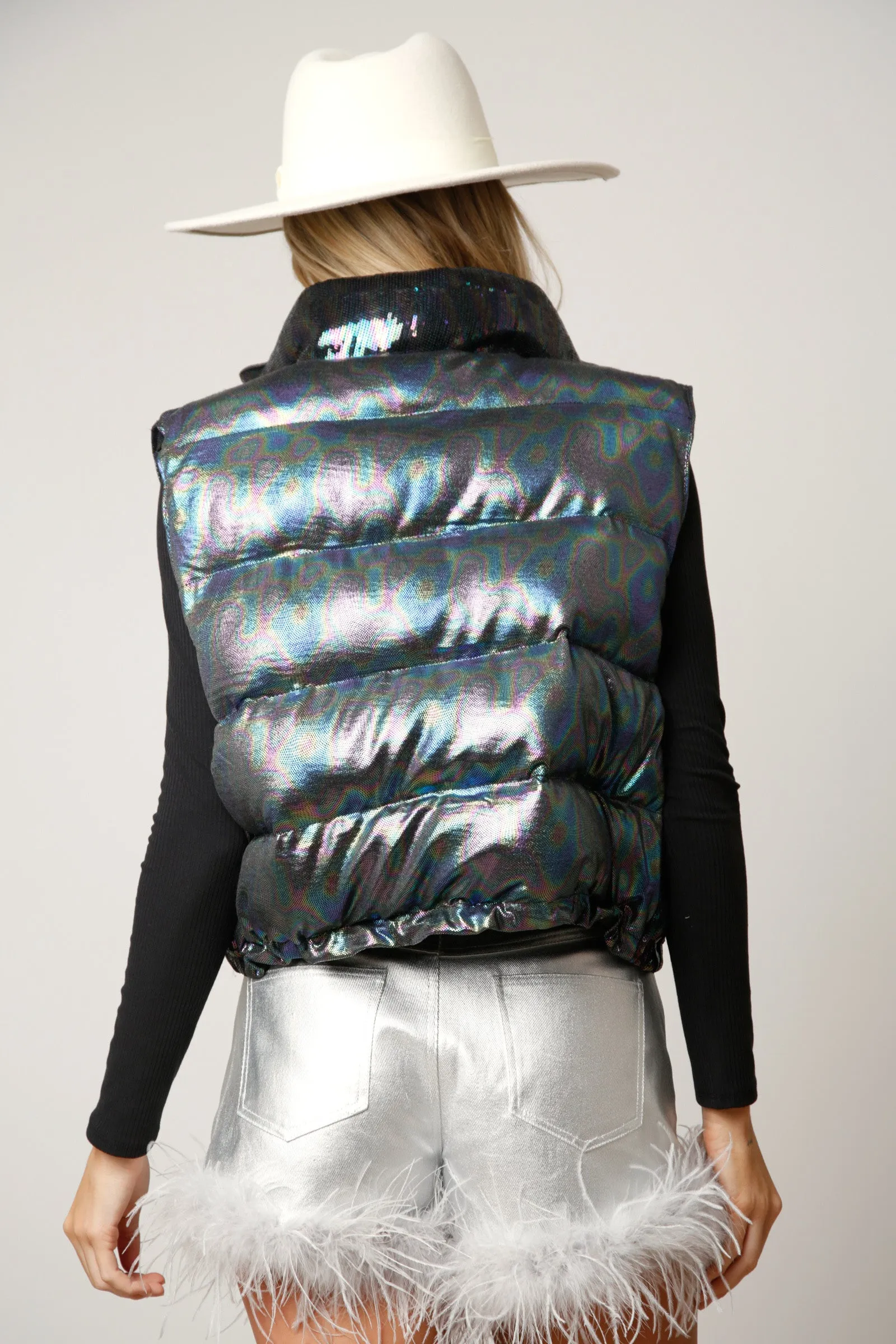 Sequin Padded Vest