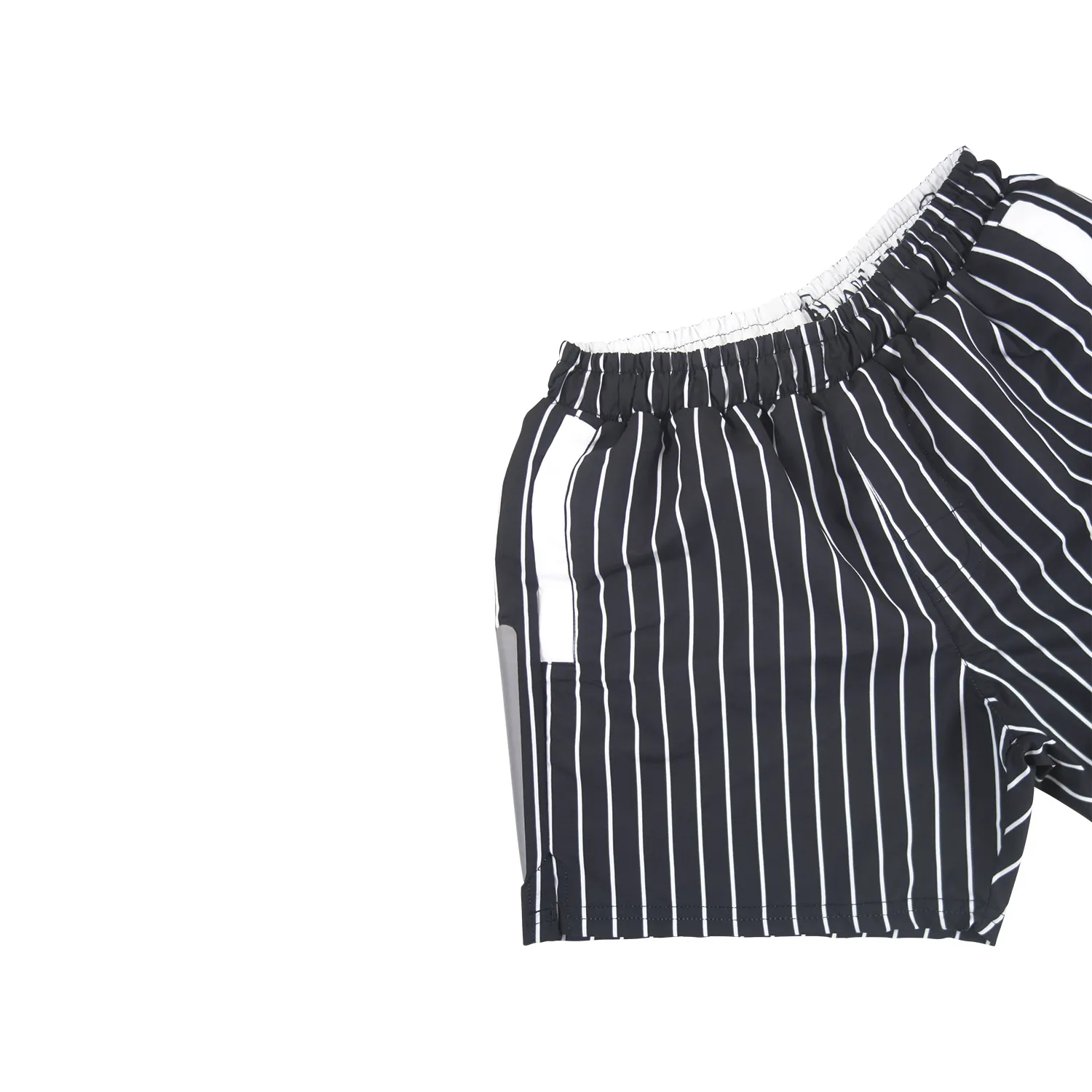 Stripe Swim Trunks | Black