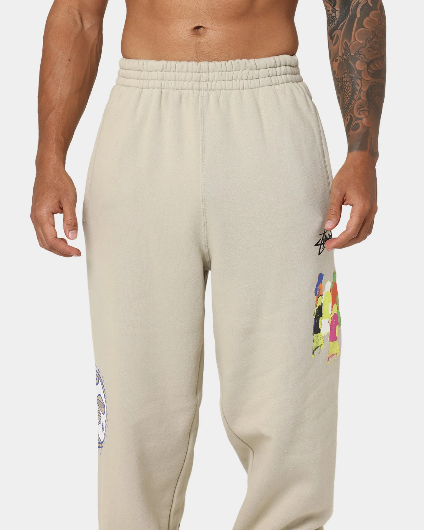 Stussy Funky Tribe Track Pants Cement