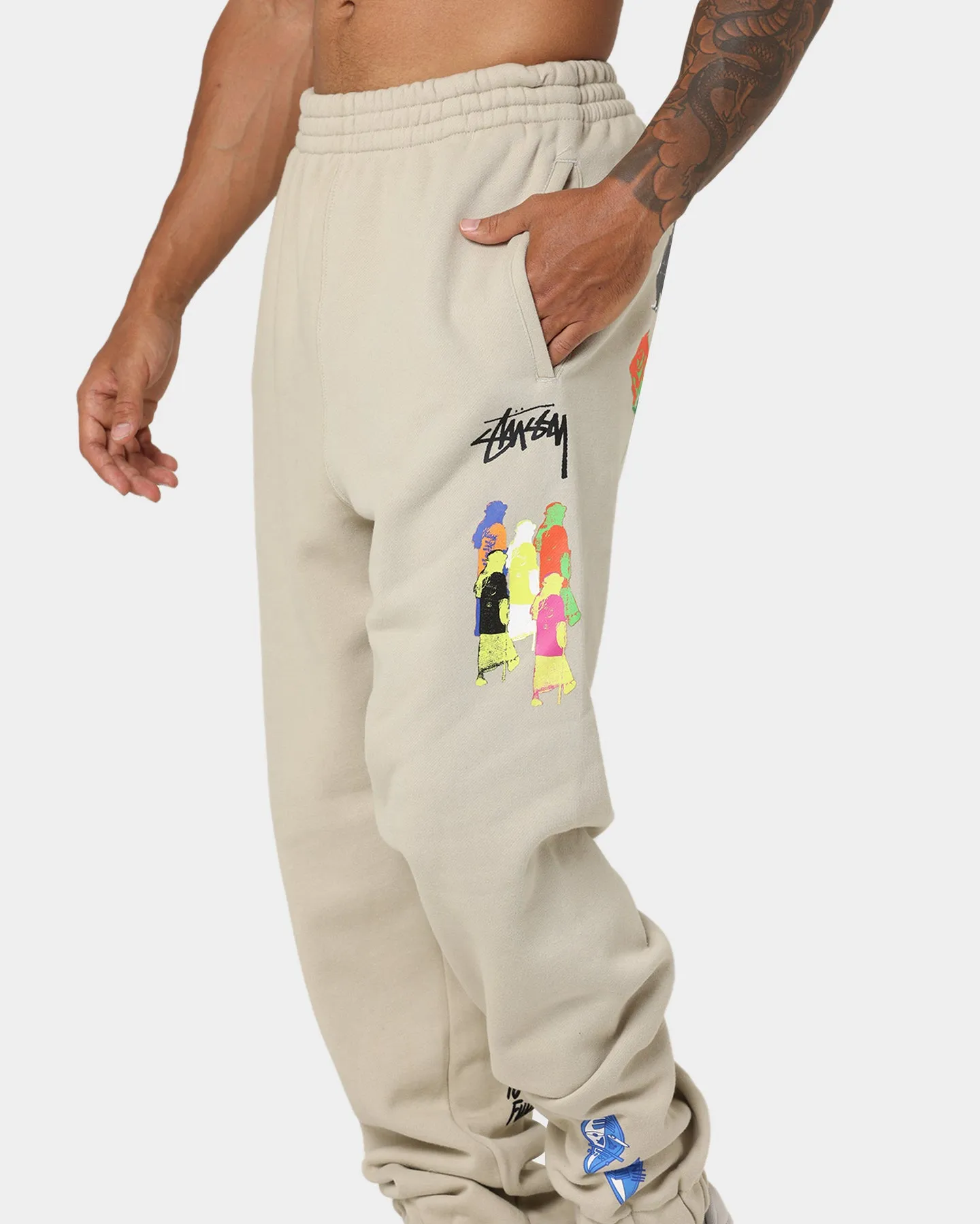 Stussy Funky Tribe Track Pants Cement